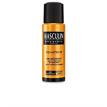 Bourjois Masculin Equateur Deodorant Mens Body Spray Anti White Marks 24hr 200ml