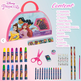 Disney Princess Halfmoon 50 Piece Colouring Stationery Set