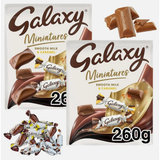 Galaxy Miniatures Caramel & Smooth Milk Chocolate Bars 260g Pouch x2