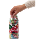Christmas Sweets Jar Fizzy Mix Vegan Medium Tub Mr Beez Gifts 700g