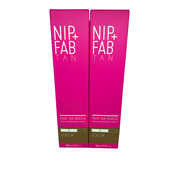 Nip+Fab Faux Tan Mousse, Cocoa, 150 ml x 2 chockablocked