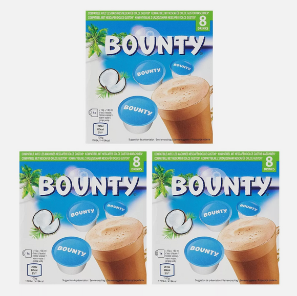 Bounty Dolce Gusto Compatible Hot Chocolate pods 3 x 8 Drinks 24 Drinks Total