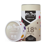 18th Birthday Fizzy Mix Sweets Premium Birthday Gifts 500g Tubes Vegan & Vegetarian-Friendly