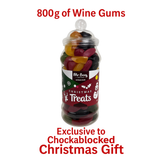 Christmas Treats Wine Gums Jar Festive Sweets Gift Idea Stocking Filler Novelty Candy 800g Jar