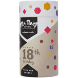 18th Birthday Fizzy Mix Sweets Premium Birthday Gifts 500g Tubes Vegan & Vegetarian-Friendly