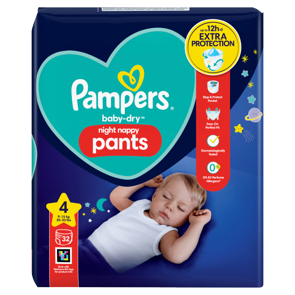 Pampers hot sale dry night