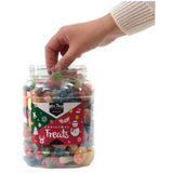 Christmas Sweets Jar Fizzy Mix Vegan Large Tub Mr Beez Gifts 27x14cm 1500g