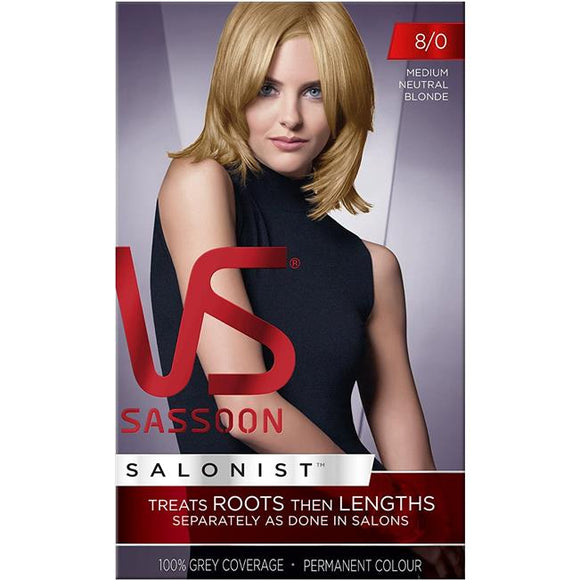 Vidal Sassoon Salonist Permanent Hair Colour - 8/0 Medium Neutral Blonde