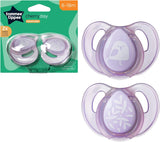 4x Tommee Tippee Cherry Natural Latex Soothers 6-18 Months 2 Steriliser Pods