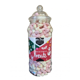 Mini Pink and White Vanilla Vegan Mallows Christmas Treats 350gm Novelty Jars