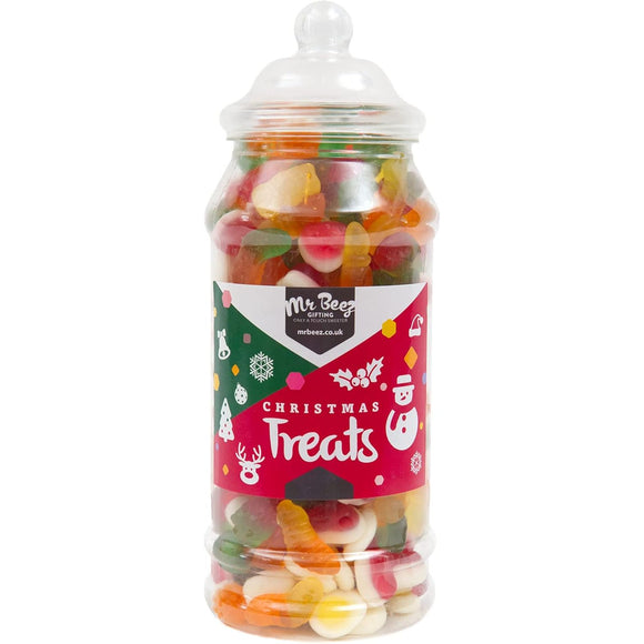 Christmas Jelly Mix Sweets Gift Jar Medium or Large Mr Beez