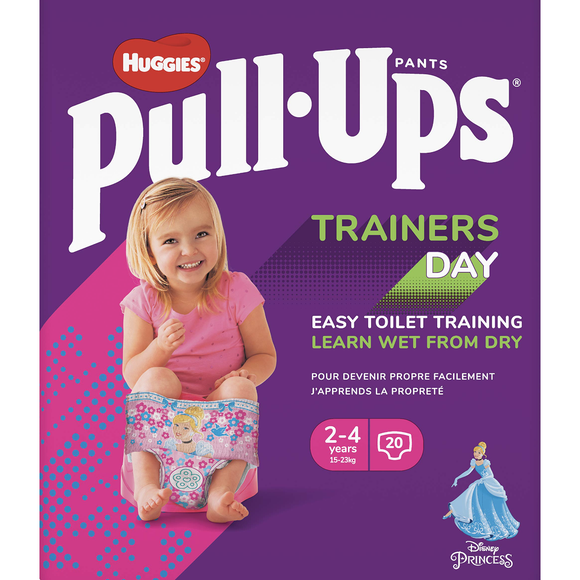 Huggies Pull-Ups, Trainers Day Nappy Pants for Girls  2-4 Years x 3 (60)