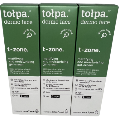 Tolpa Dermo Face T Zone mattifying and moisturising gel-cream 40ml day/night x 3