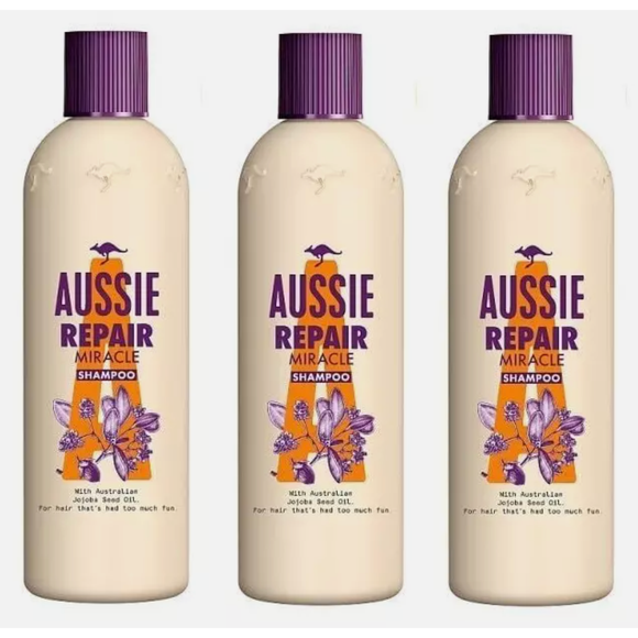 aussie repair miracle shampoo 300ml x 3