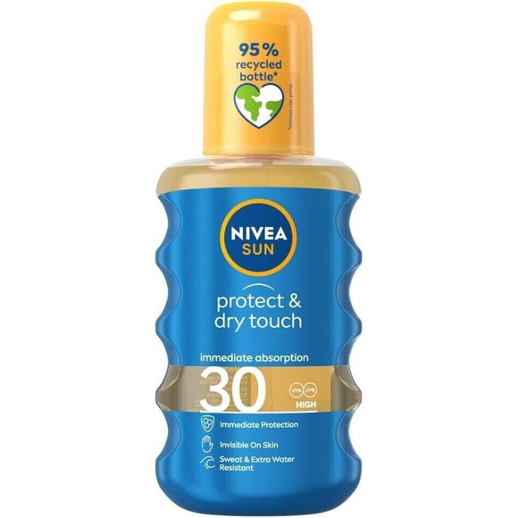 NIVEA SUN Tan Protect & Dry Touch Sun Spray Water-Resistant SPF 30