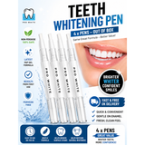 4 x PAP-X Pro White Teeth Whitening Pen Peroxide Free Fluoride Free