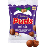 Cadbury Dairy Milk Mini Puds 73g x 10 Bags Bulk Value Pack Truffle Hazelnut & Crispy Rice