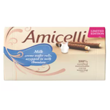 Amicelli Wafer Rolls Hazelnut & Vanilla Crème 200g x2 Mixed Pack