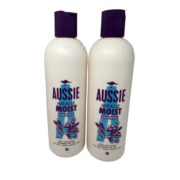 Aussie Miracle Moist Shampoo 300ml x 2 