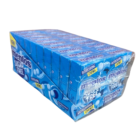 Mentos Chews Sugar Free Peppermint Chewy Dragees x 20 FULL BOX