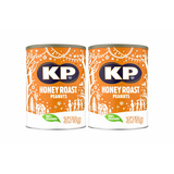 KP Honey Roast Peanuts 375g x 2 Twin Pack Crunchy Roasted Nuts