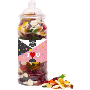  I Love You Sweet Gift Jar Jelly Mix Sweets 700g