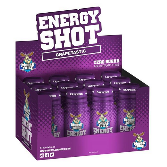 Moose Juice Energy Shots Grapetastic 12 x 60ml