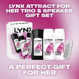 LYNX Attract for Her Trio & Speaker Gift Set 2x Bodysprays,1x Bodywash & Speaker