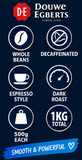 2x Douwe Egberts Espresso Dark Roast Decaf Classic Coffee Beans 500g 1kg SEE DATES