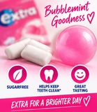 4x Wrigley's Extra Bubblemint Gum 5 Packs x 10 Pieces Sugar Free 200 Pieces