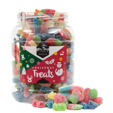 Christmas Sweets Jar Fizzy Mix Vegan Large Tub Mr Beez Gifts 27x14cm 1500g