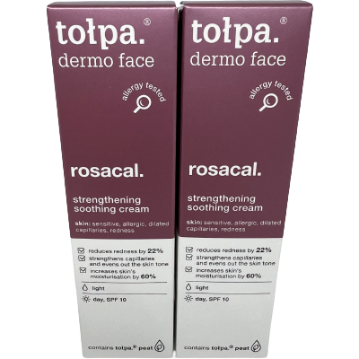 Tolpa Dermo Face Rosacal Strengthening Soothing Cream Day SPF10 40ml x 2