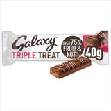 Galaxy Triple Treat Fruit & Nut Chocolate Bars 40g FULL BOX OF 18