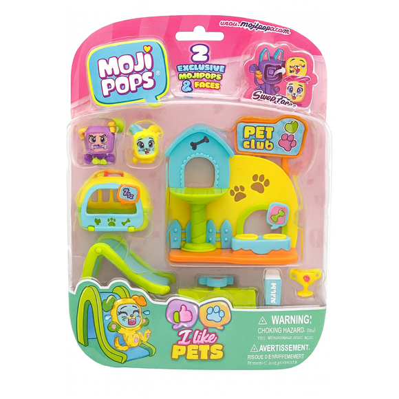 MojiPops I Like Pets Playset 2 Exclusive Figures & Swap Faces Accessories