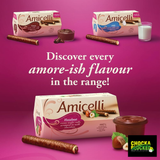Amicelli Wafer Rolls Hazelnut & Vanilla Crème 200g x2 Mixed Pack