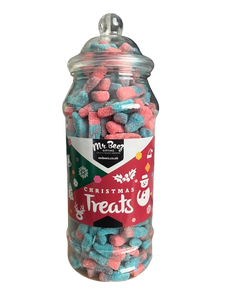 Fizzy Blue Sweet Bottles Christmas Treats 700gm Novelty Jars