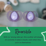 4x Tommee Tippee Cherry Natural Latex Soothers 6-18 Months 2 Steriliser Pods