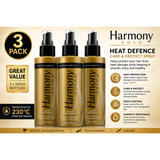 3x Harmony Gold Hair Care & Protect Heat Defence Spray 200ml