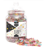 Happy 18th Birthday Sweet Gift Jar Fizzy Sweets Tangy Mix Medium or Large Mr Beez