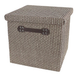 JYSK Storage Box Brown & Beige Rattan Style Foldable H 30cm x W 32cm x L 32cm x 1 