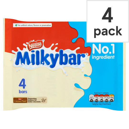 Nestle Milkybar White Chocolate 4 Pack (4 x 25g)