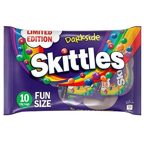 2 x Limited Edtion Darkside Skittles Funsize 180g (10 x 18gm Bags)