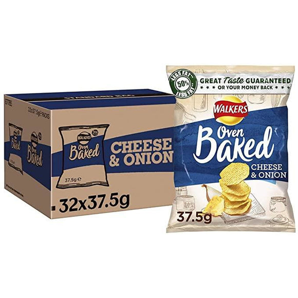 Walkers Oven Baked Cheese & Onion Full Box 32 x 37.5g 18.07.2020