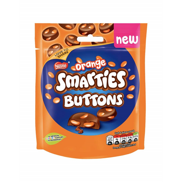 Nestle Smarties Orange Chocolate Buttons Pouch 85g