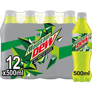 Case Of 24 Mountain Dew 500ml Bottles No Sugar Citrus Best Before End August 2020