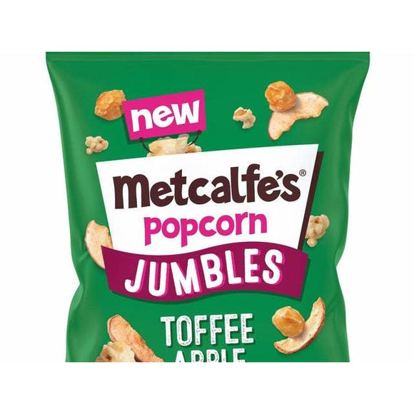2 Cases Of 8 (16) Metcalfe's Popcorn Jumbles Toffee Apple 80g BB 11.07.2020