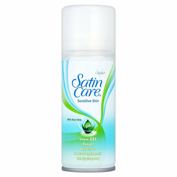 Gillette Satin Care Sensitive Skin Women's Shaving Gel, 75ml ideal for travel