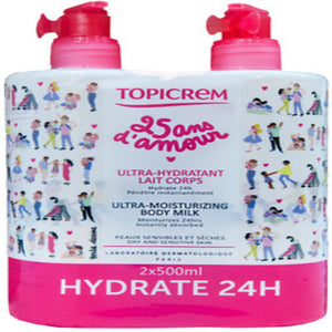 Topicrem Ultra-Moisturizing Body Milk 2 x 500ml