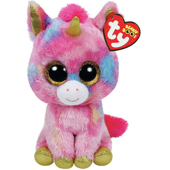 TY Beanie Boo Plush - Fantasia the Unicorn 15cm, Pink