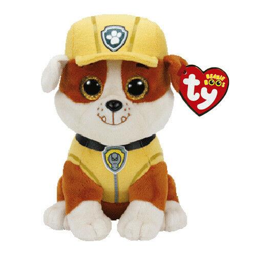 Rubble Bulldog Plush Soft Toy, Paw Patrol, Ty Beanie Boo's Collection 6